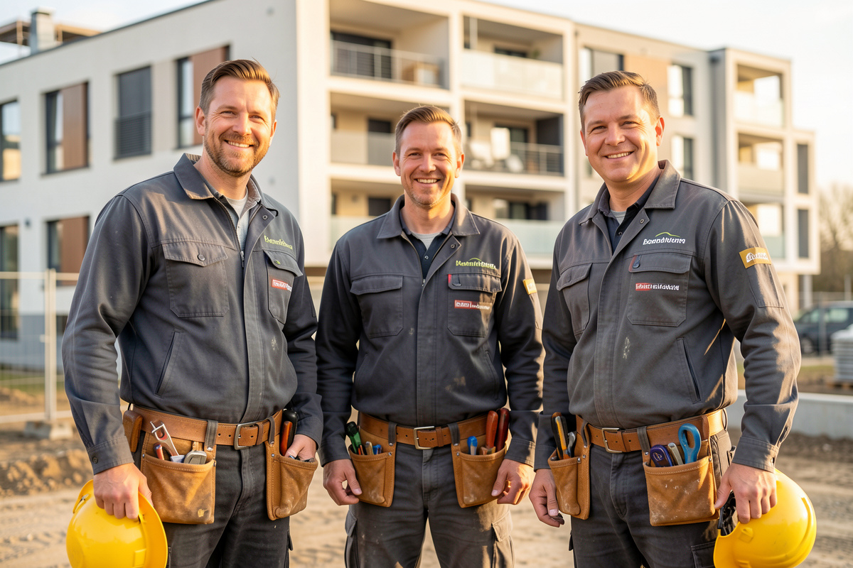 Team von H&M Bau Reinschmidt auf der Baustelle